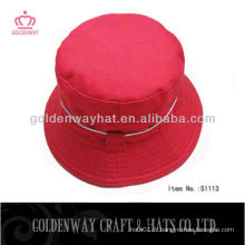 Chapeau de seau rouge à la mode 2013 nouveau design bon marché à vendre coton